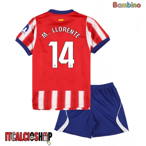 Atletico Madrid Marcos Llorente #14 Prima Maglia Bambino 2026-27 Manica Corta (+ Pantaloni corti)